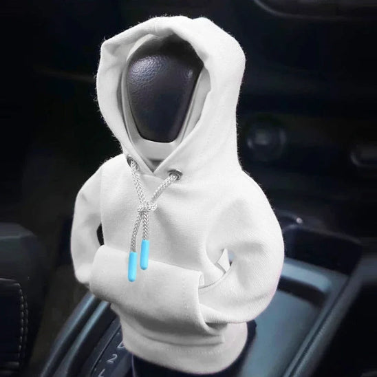 Protection levier de vitesse voiture blanc